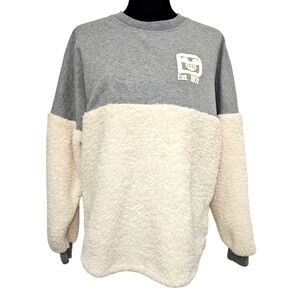 Walt Disney World Gray and Cream Women's Size S Sherpa Sweatshirt